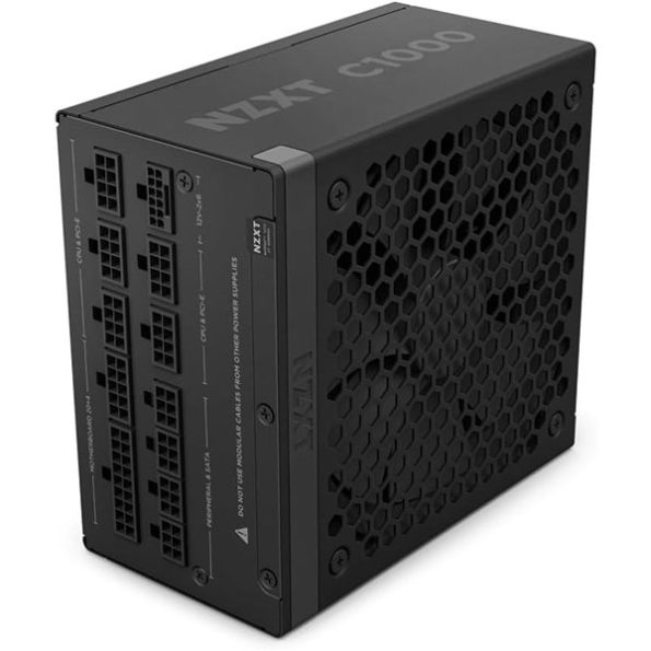 NZXT C1000 Gold ATX 3.1 Fully Modular Low-Noise PC Gaming Power Supply (Black)