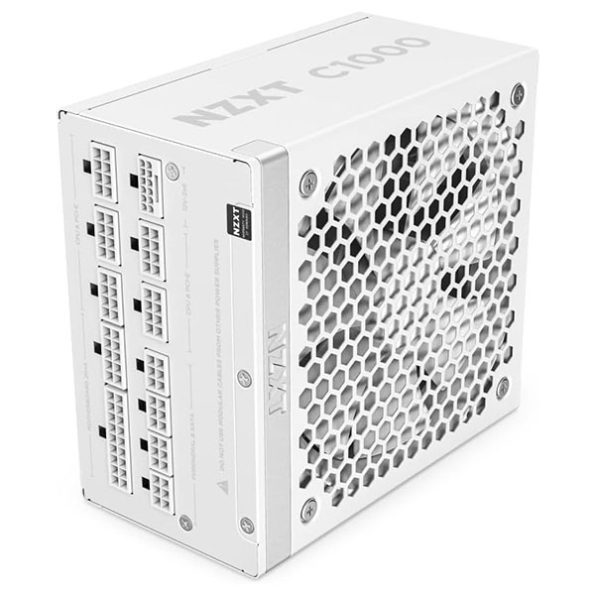 NZXT C1000 Gold ATX 3.1 Fully Modular Low-Noise PC Gaming Power Supply (White)