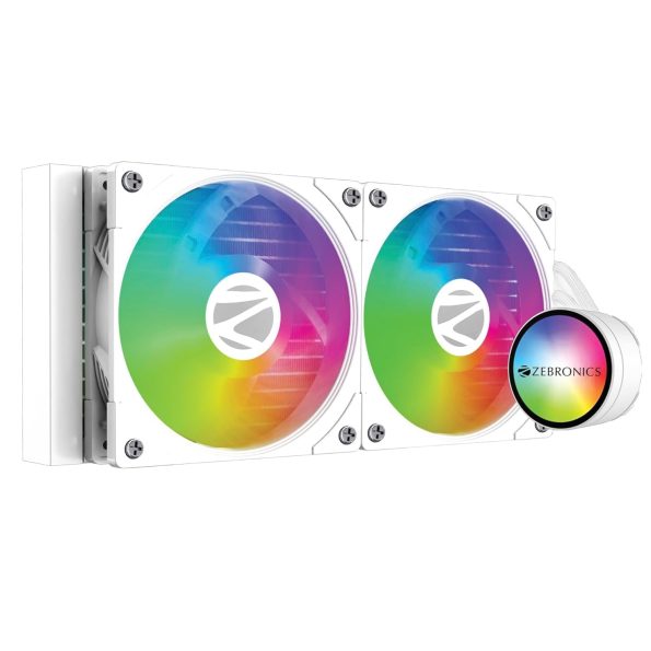 ZEBRONICS AIO240AB 240mm AIO Liquid Cooler (White)