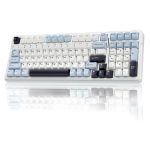 AULA F99 3 in 1 Hot Swappable RGB Gasket Mechanical Keyboard (Ice Blue, Reaper Switch) 1