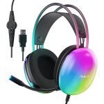 AULA S505 USB Wired Gaming Headphones with Mic for PC (Black) 1