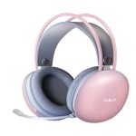 AULA S505 USB Wired Gaming Headphones with Mic for PC (Pink) 1