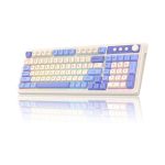 AULA S99 3 in 1 Membrane Programmable Computer Keyboard (Blue+White) 1