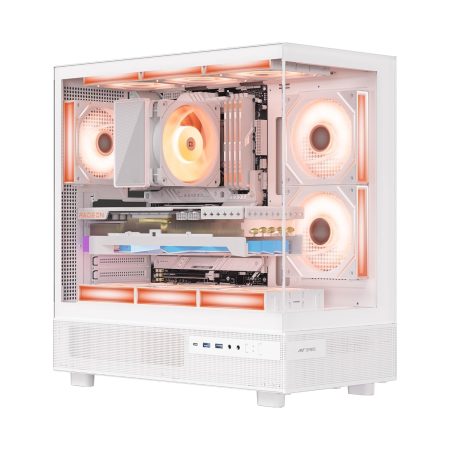 Ant Esports Crystal X6 ARGB (ATX) Mid Tower Cabinet (White)