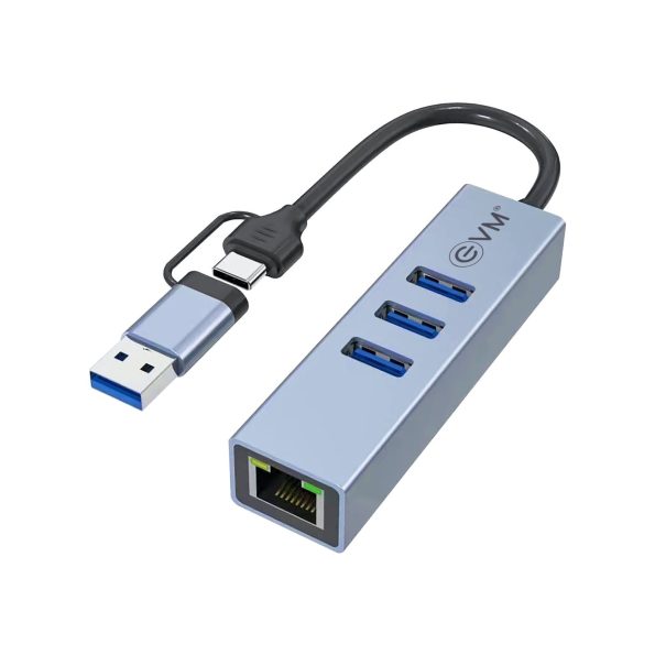 EVM 4in-1 HUB Dual Input Type-C + USB Hub