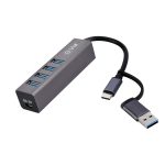 EVM 5in-1 USB HUB Dual Input Type-C + USB – 4xUSB 3.0 1