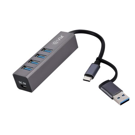 EVM 5in-1 USB HUB Dual Input Type-C + USB - 4xUSB 3.0