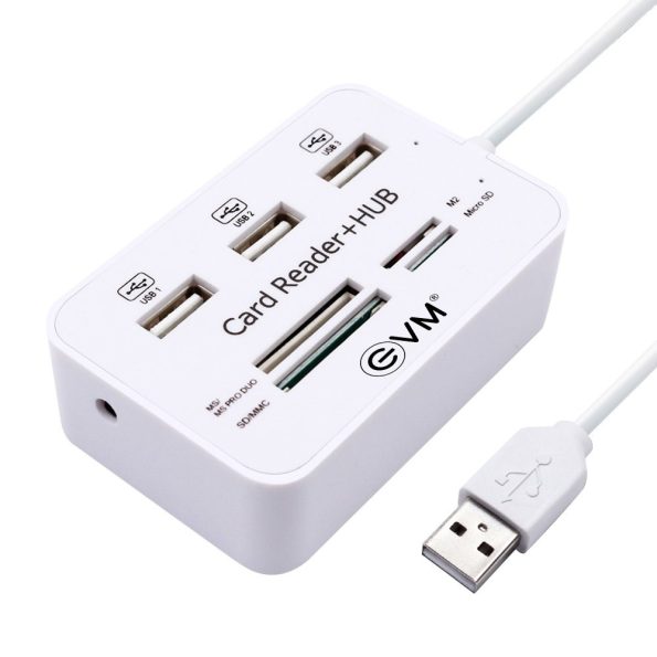 EVM All-in-One USB 2.0 Card Reader & 3-Port USB HUB