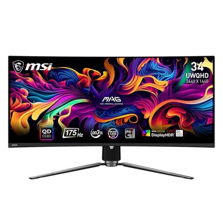 MSI MAG341CQP QD-OLED 34 inch Curved OLED Gaming Monitor