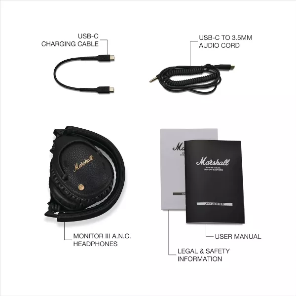 美品Marshall Monitor III A.N.C.&EarProfit付 Buy Marshall Monitor III Active Noise Canceling Over-Ear Bluetooth