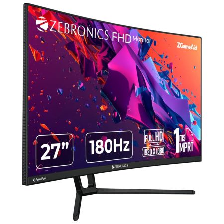 ZEBRONICS N27B 27"(68.5 cm) 1500R Curved Gaming Monitor