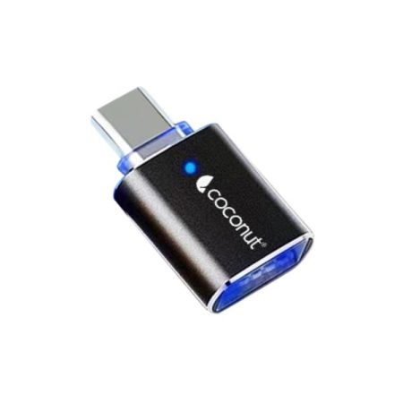 coconut OT01 USB 3.0 to Type C OTG Adapter, Aluminum Body (Black)