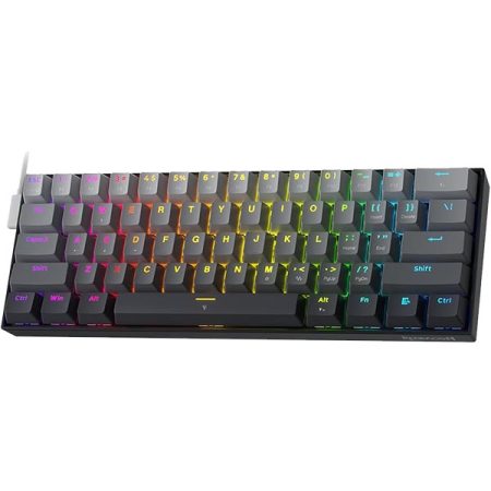 Redragon Fizz K617 60% Wired Mechanical Keyboard (Mystic Grey, Magnetic Switch)