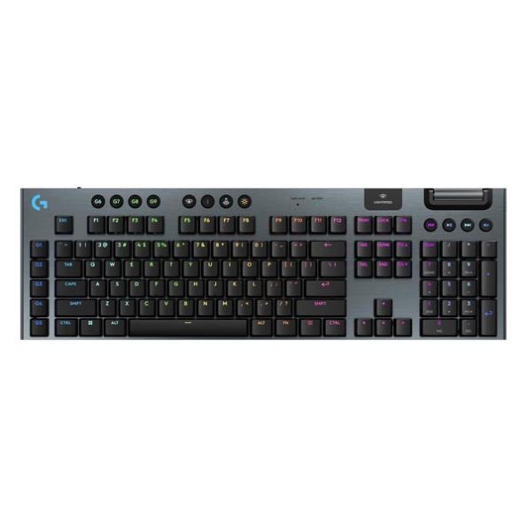 Logitech G G915 X LIGHTSPEED Low-Profile Wireless RGB Mechanical Gaming Keyboard (Carbon, Tactile)