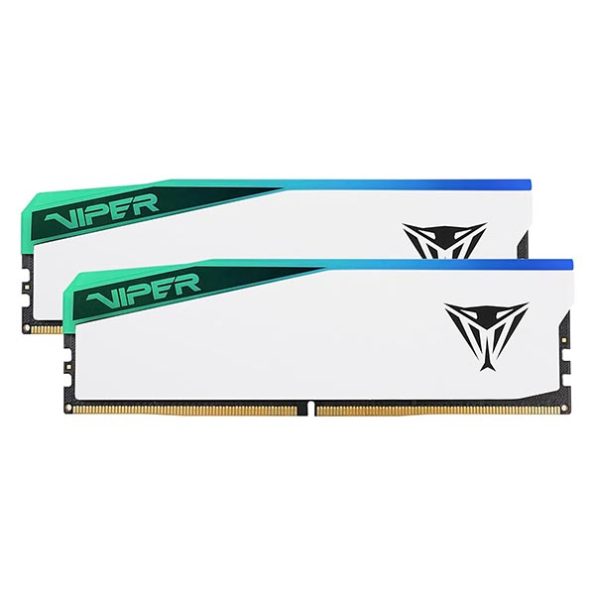 Patriot 32GB (2X16GB) Viper Elite 5 DDR5 6000 MHz CL30 Memory DIMM Module (White)