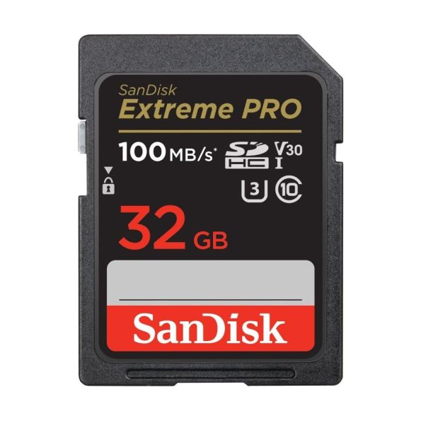 SanDisk 32GB Extreme Pro SDHC UHS-I/U3 V30 Class 10 Memory Card