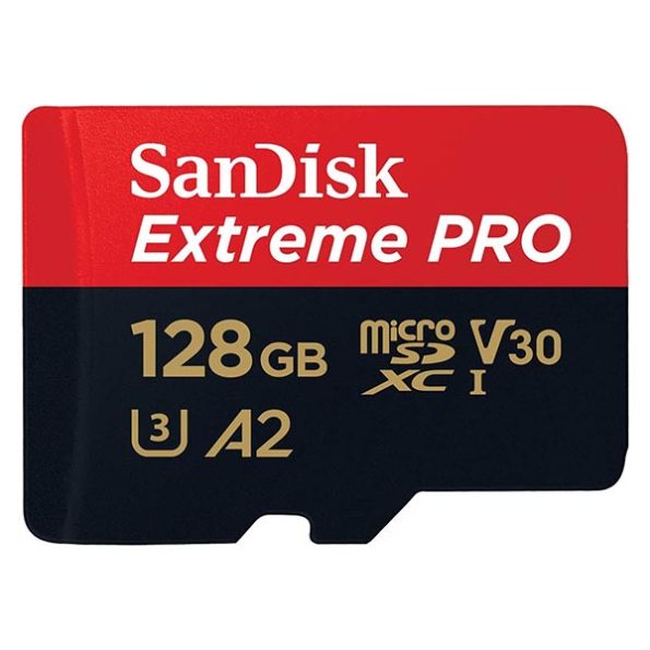 SanDisk Extreme Pro 128GB microSDXC UHS-I Memory Card With Adapter