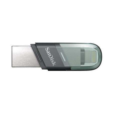 SanDisk iXpand USB 3.0 Drive Flip 128GB Flash Drive for iOS and Windows (Sea Green)