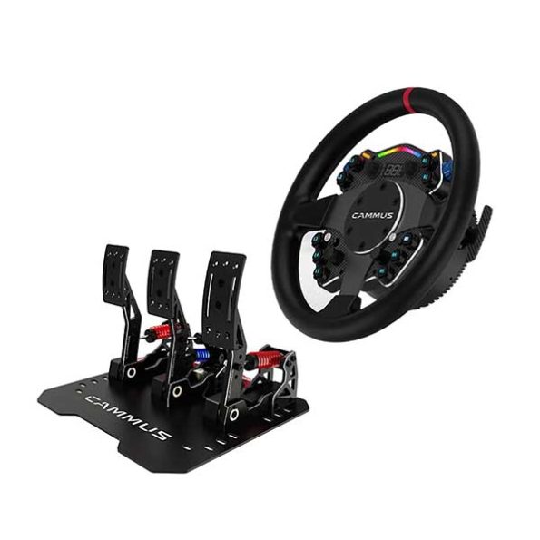 Cosmic Byte Cammus Direct Drive Wheel Bundle – C12 Steering Wheel, LC100 Load Cell Pedals