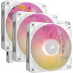Corsair iCUE LINK RX120 MAX RGB 120mm PWM Thick Fans Starter Kit (White) 1