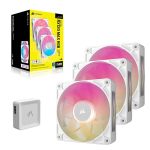 Corsair iCUE LINK RX120 MAX RGB 120mm PWM Thick Fans Starter Kit (White) 1