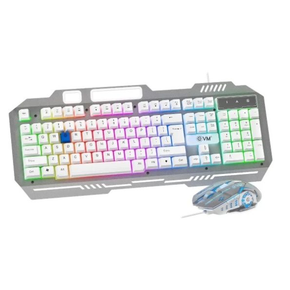 EVM EnClaw 9027 Gaming Keyboard and Mouse Combo (White)