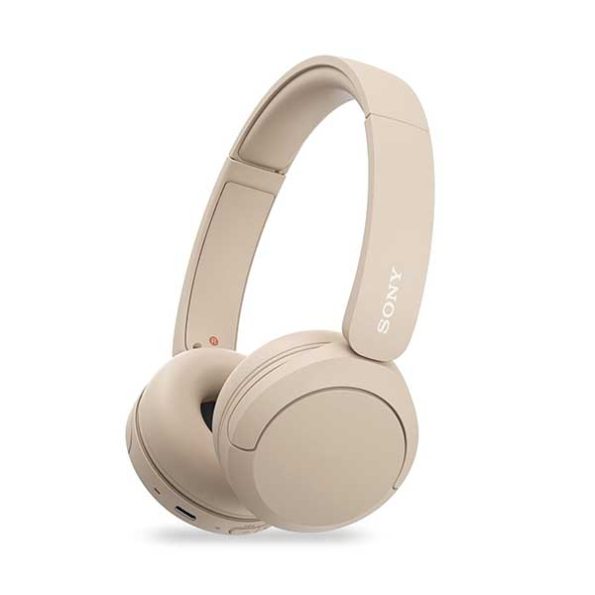 Sony WH-CH520 Wireless On-Ear Headphones with Microphone (Beige)