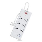 Honeywell 6 Outlet Surge Protector with 2 Type C with PD & 2 USB – White (1)