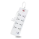 Honeywell 8 Outlet Surge Protector with 2 Type C with PD & 2 USB – White (1)