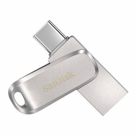 SanDisk Ultra Dual Drive Luxe 1TB USB Type C Flash Drive (Silver)
