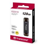 Transcend 310C 128GB USB C & USB A External Portable SSD 1