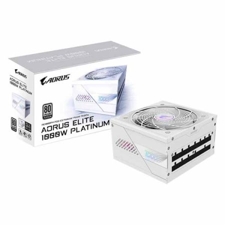 Gigabyte AORUS ELITE ICE 1000W 80 PLUS Platinum Modular ATX Power Supply (White)