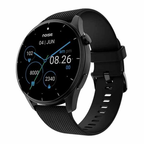 Noise Fit Crew 1.38" Display Metallic Finish Smartwatch (Jet Black)