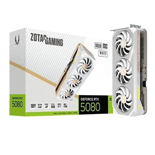 Zotac Gaming RTX 5080 Solid OC White 16GB GDDR7 Graphics Card