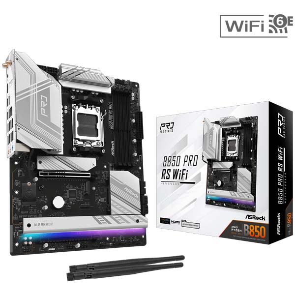 Buy ASRock B850 PRO RS WIFI AM5 AMD ATX Motherboard Computech Store