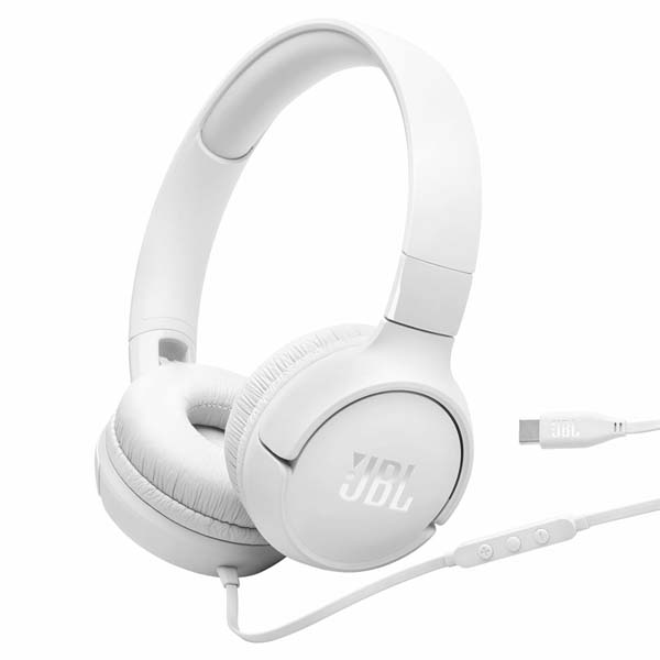 Buy JBL Tune 520C On Ear Type C Wired Headphone (White) Computech Store